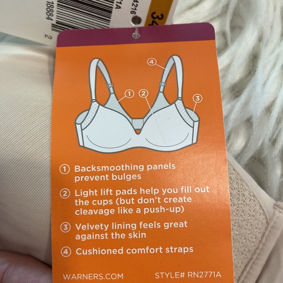 Warners Bra size 34A brand new with tag silky soft fabric for luxurious comfort - Picture 9 of 12